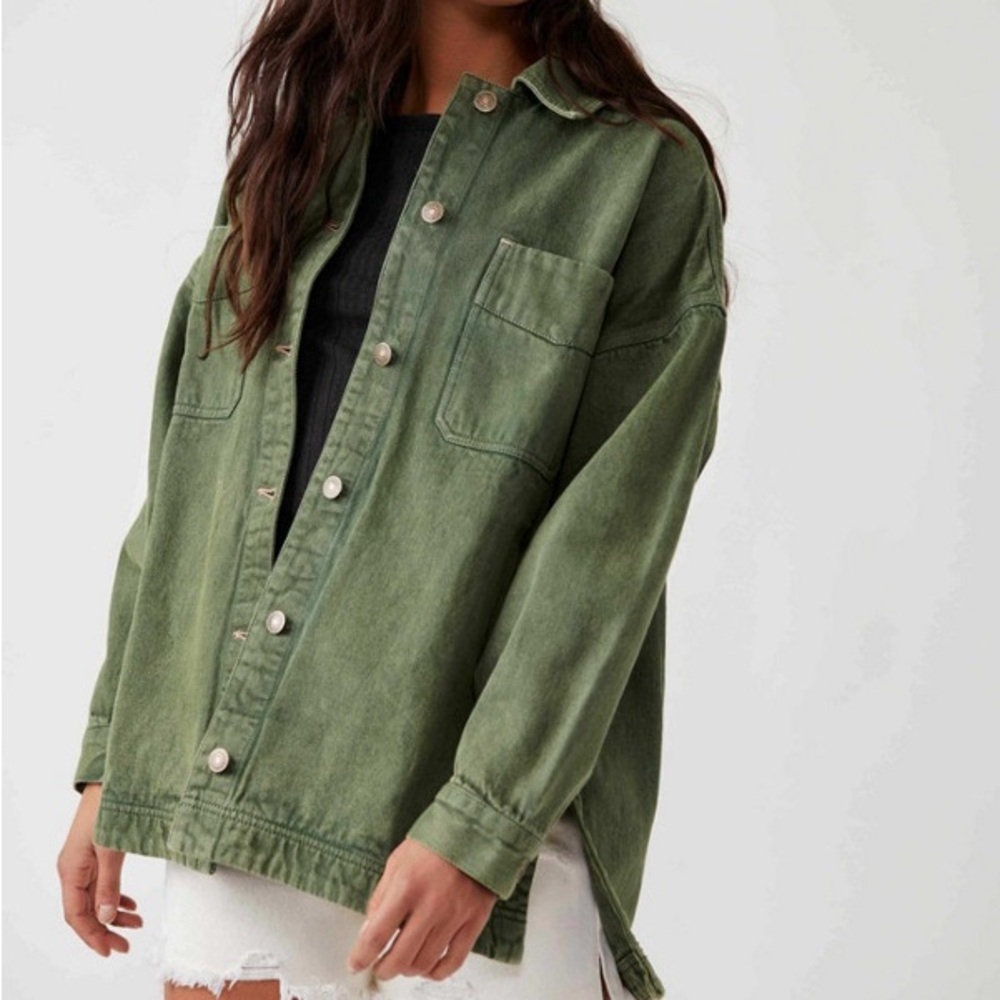 NWOT Free People We The Free Madison City Denim Jacket Size XS